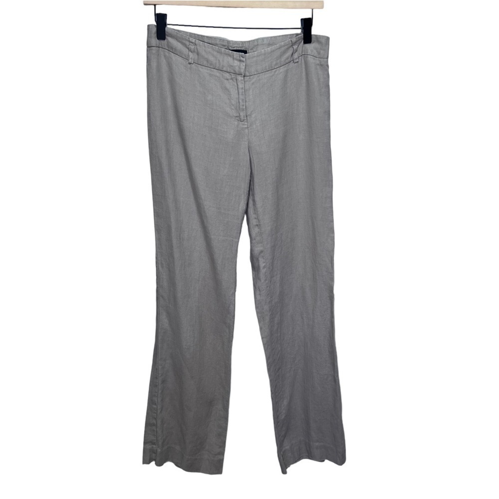 R&w Tan Linen Trouser Pants Size 4